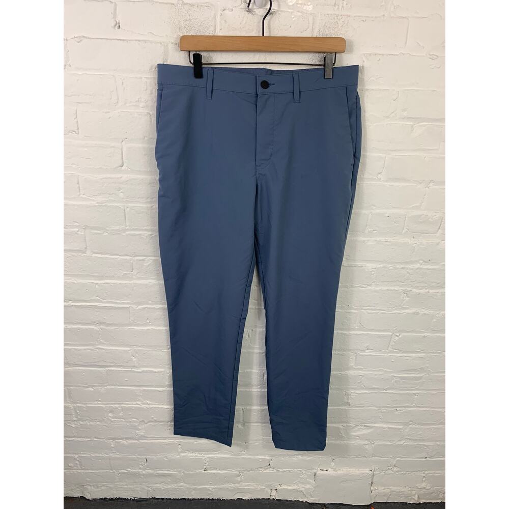 Banana Republic Men's Tapered Leg City Dress Pants Flat Front Blue Size 34/32